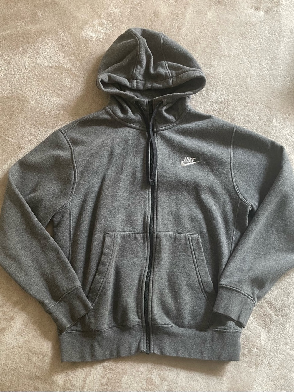 Nike Charcoal Full-Zip Hooded Sweatshirt